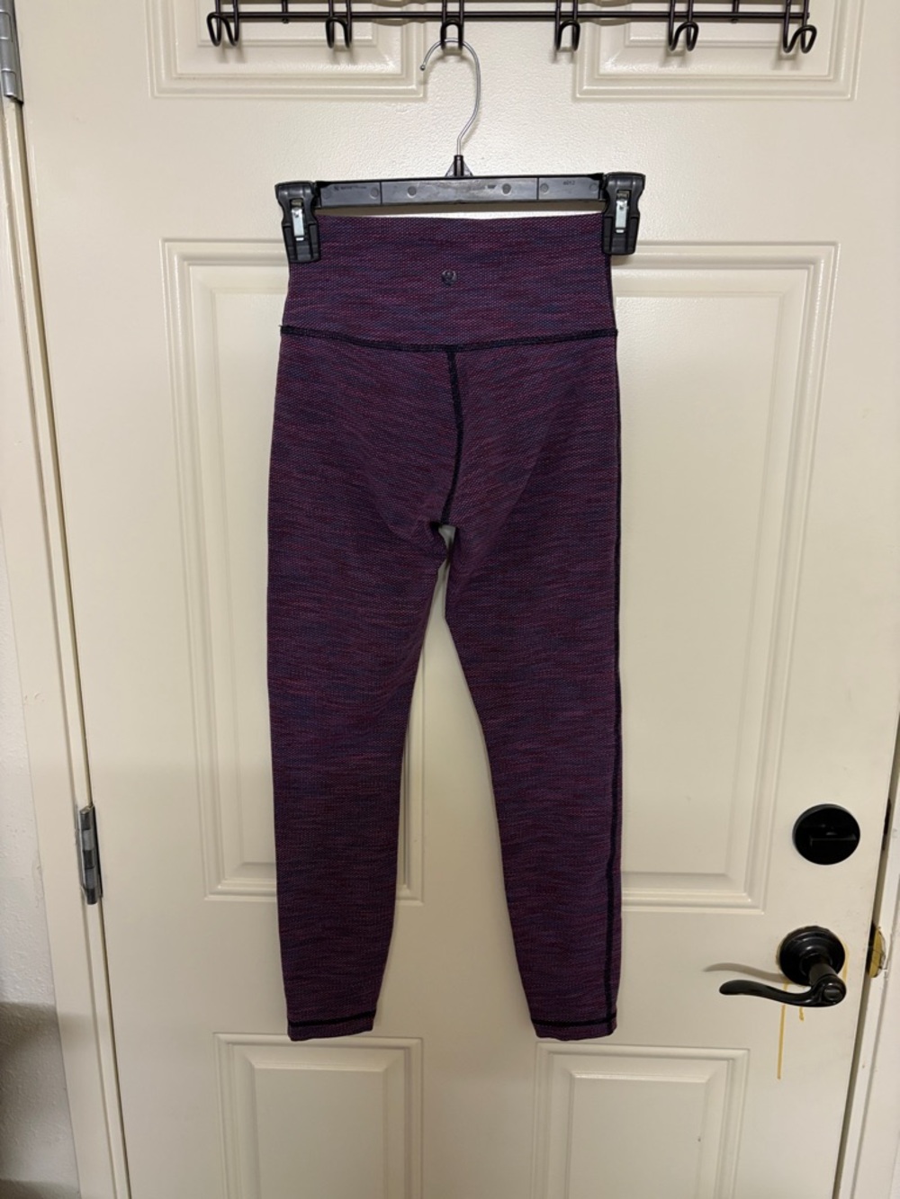 lululemon athletica Plum Space-Dye Kids Leggings with Black Trim